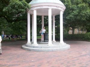 Me at the Old Well - its tradition on the first day of class to drink from it as apparently means you pass with all As ! 